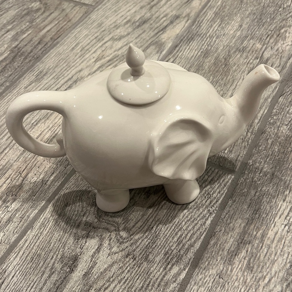 Elegant White Elephant Teapot